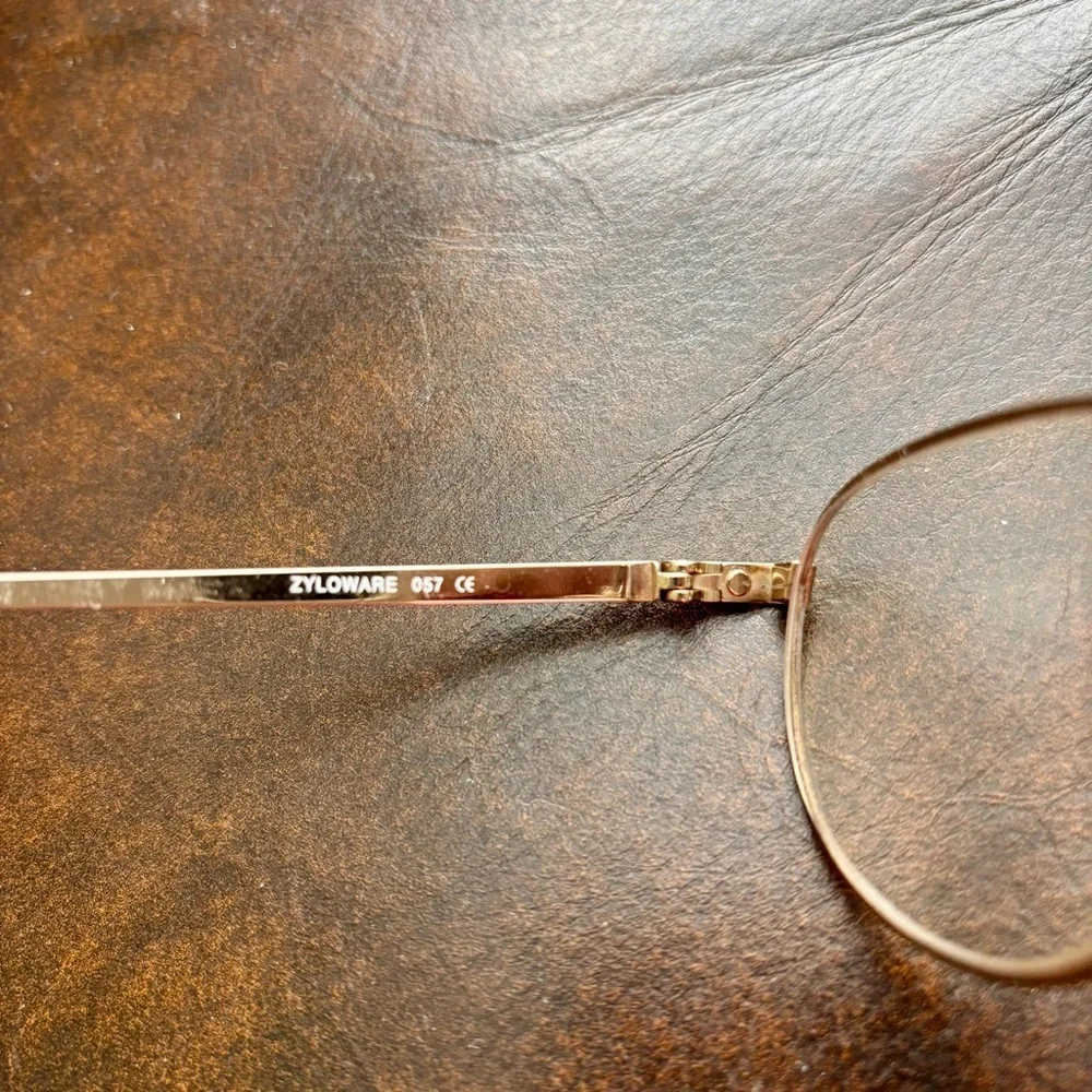 Stetson Zyloware 057 Stainless Steel Gold Aviator UnisexGlasses Frame Only 55-16 - Picture 4 of 12